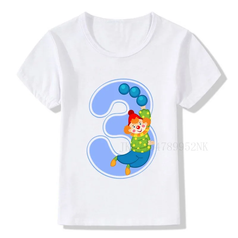 

Футболка детская с принтом в виде цифр на день рождения, 1-9 лет