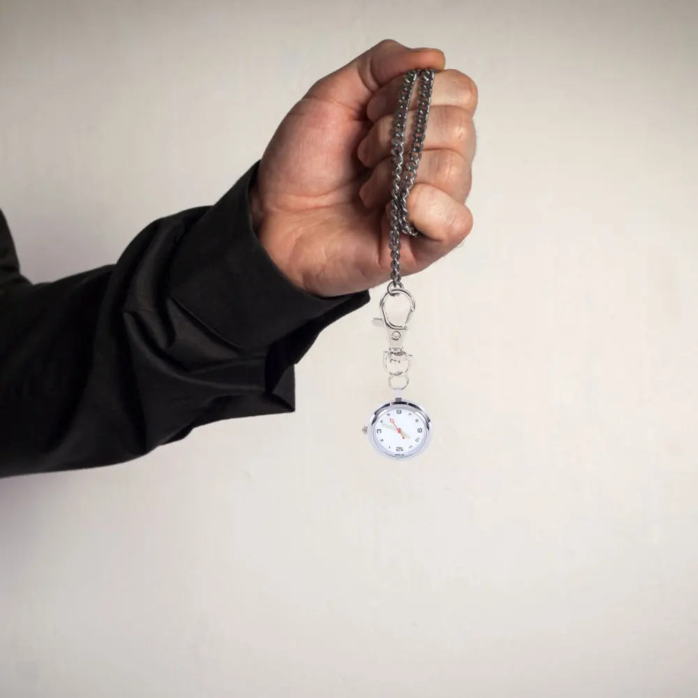 

1pc Unique Pocket Watch Keychain Metal Large Dial Nurse Pocket Watch