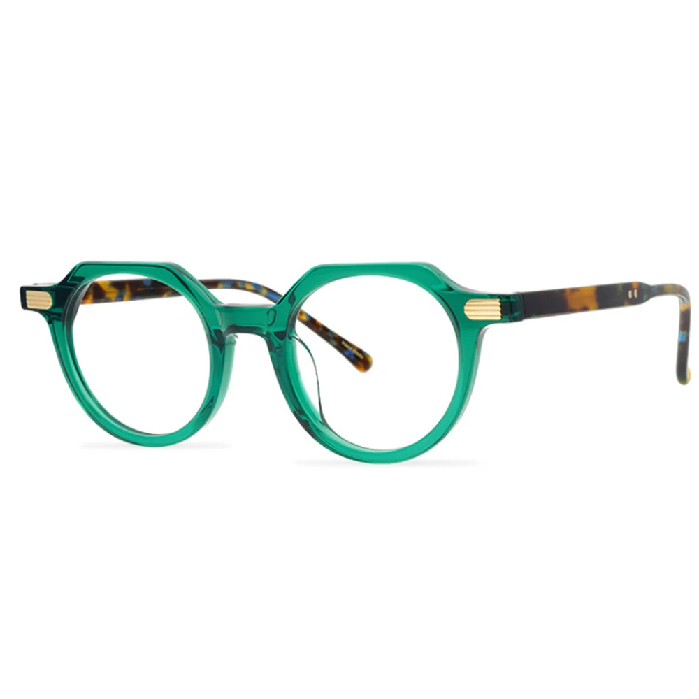 

80493 Luxury Acetate Spectacles Frame Handmade Personality Men and Women Optical Fashion Prescription Computer Glasses