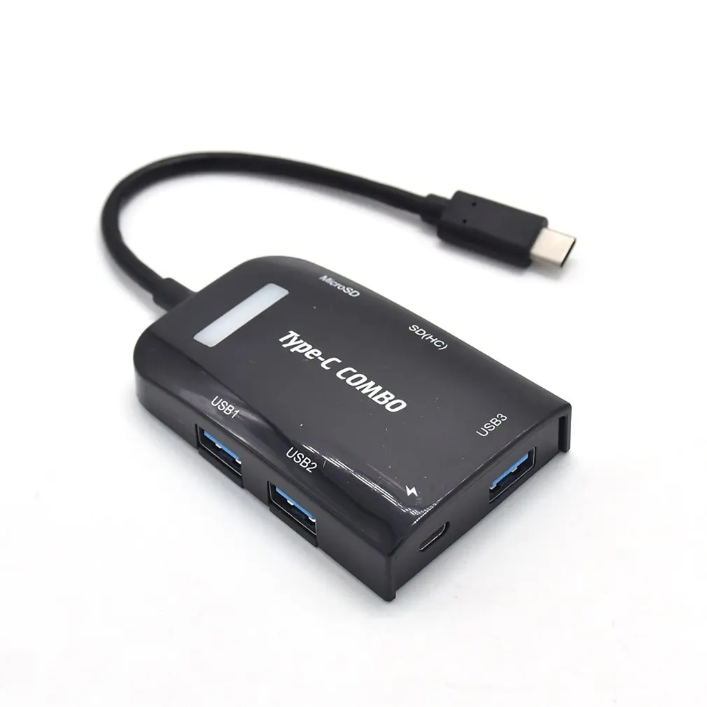 Портативный Тип type C USB 3 1 Порты и разъёмы Пластик концентратор с SD кард ридер