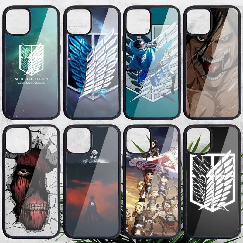 

Attack On Titan Phone Case PC for iPhone 11 12 pro XS MAX 8 7 6 6S Plus X 5S SE 2020 XR
