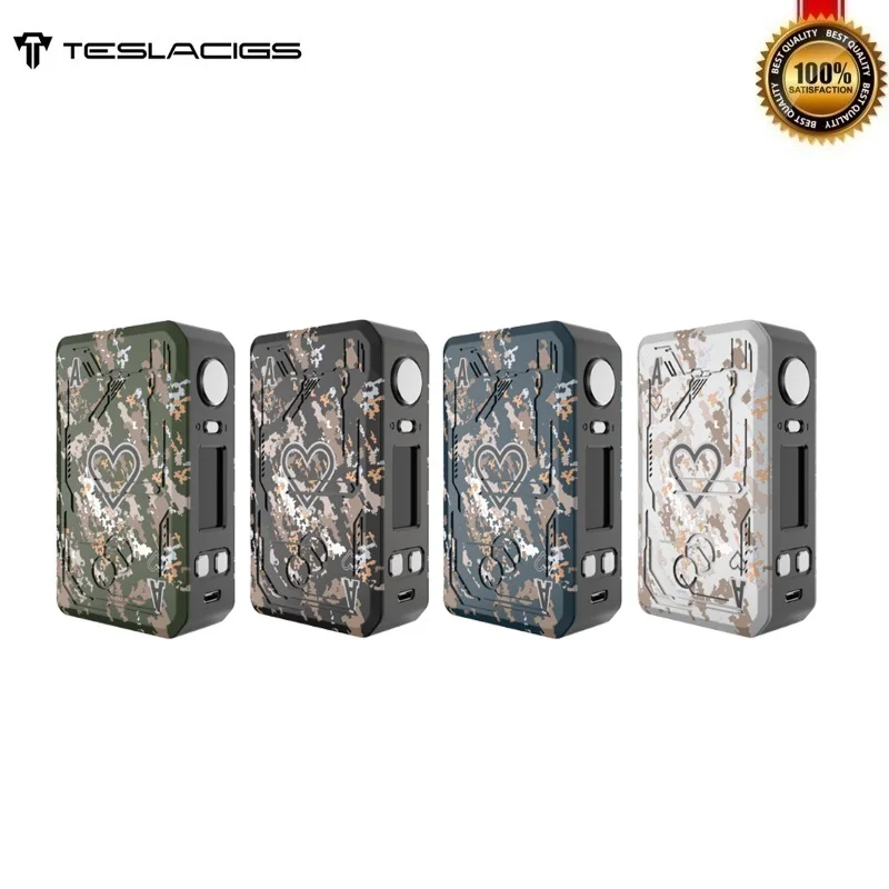 Оригинальный Tesla Poker 218 TC Box Mod Вт Питание от двух 18650 батарей Teslacigs Vape 510 резьба Fit