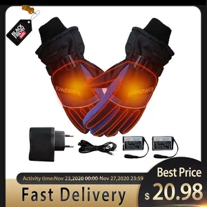 Перчатки с USB-разъемом для зимних лыж, работы на открытом воздухе, с электрическим подогревом, с аккумулятором 4000 мА  ч, велосипедные, Мотоциклетные Перчатки