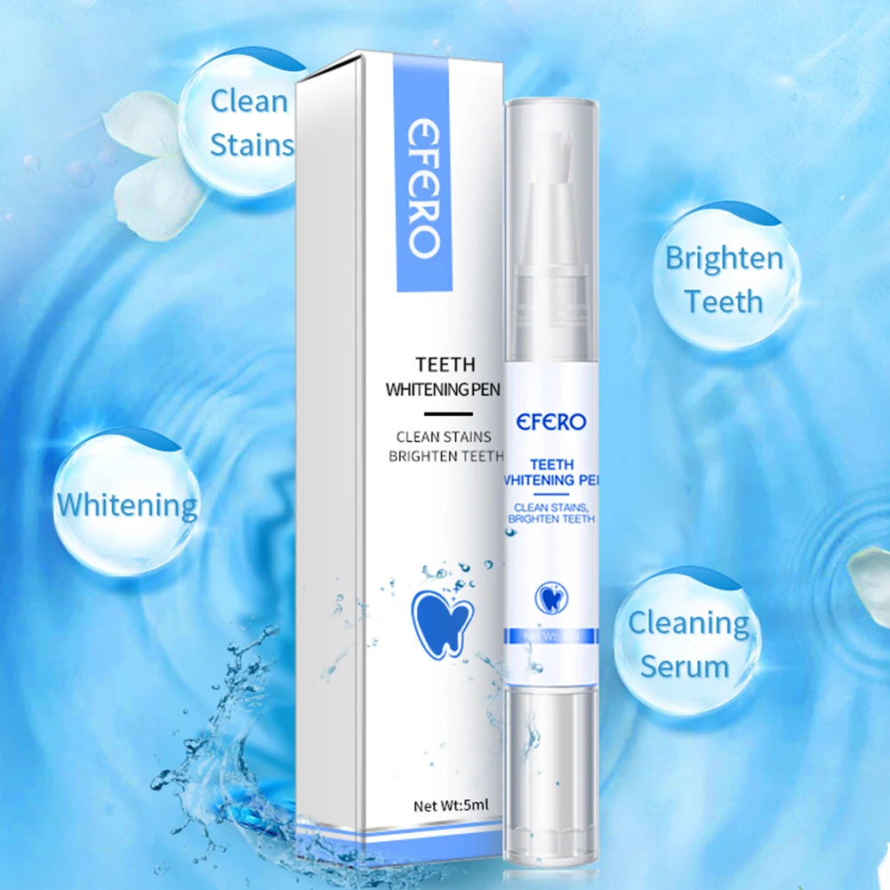 

EFERO Teeth Whitening Essence Removes Plaque Stains Tooth Bleaching Cleaning Serum White Teeth Oral Hygiene Tooth Whitening Pen