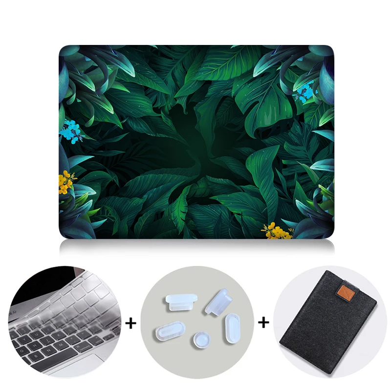 Чехол MTT с принтом тропических растений для Macbook Air Pro retina 11 12 13,3 15,4 дюймов, чехол с сенсорной панелью для mac book Pro 13 15, сумка для ноутбука - Цвет: M004