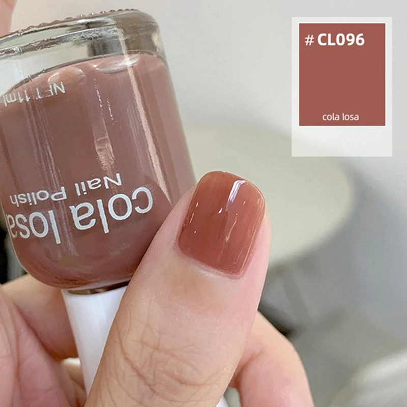 

Colorful Nail Polish Free Baking Quick-Drying Non-Tearable Hybrid Varnishes Ginger Tea Caramel Color For Autumn DIY Manicure Art