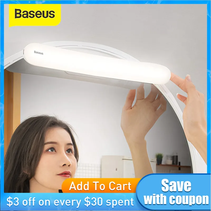 Светодиодный USB светильник Baseus для зеркала макияжа Регулируемая лампа льник