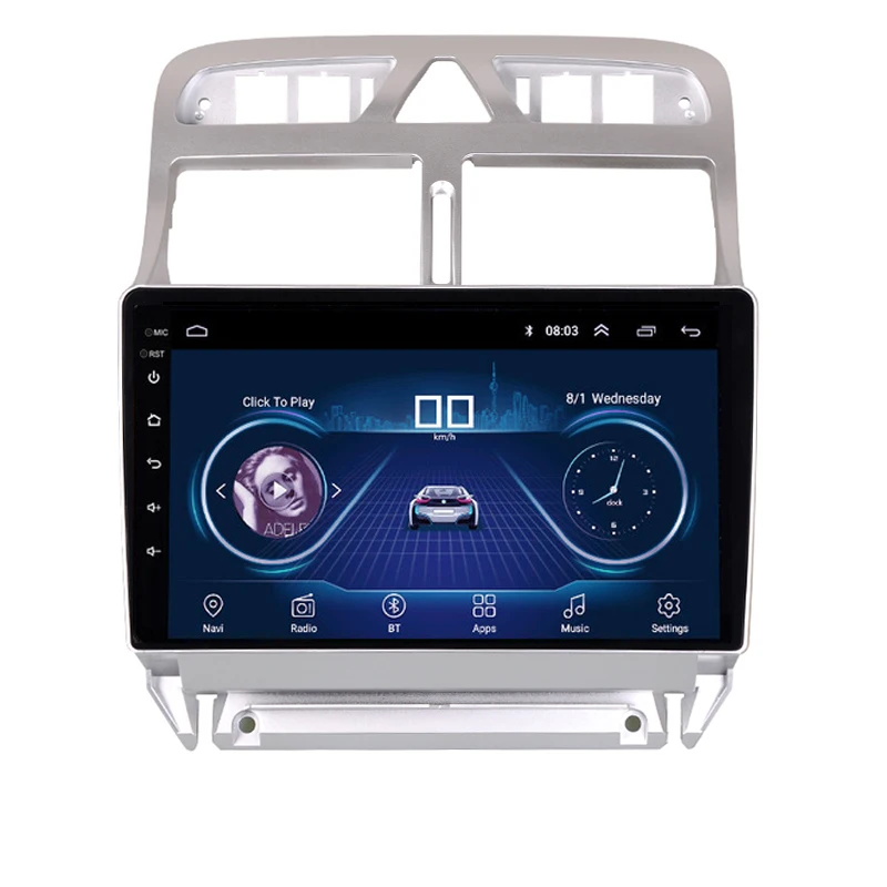 9inch IPS and 2.5D Touch Screen Android 8.1 Car DVD GPS Navigation for peugeot 307 cc 2004 to 2011 2012 2013 Radio Stereo | Автомобили и