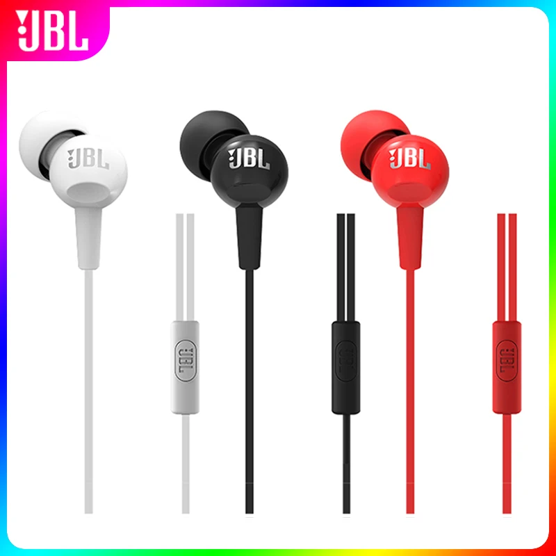 Оригинальные Проводные стереонаушники JBL C100Si 3 5 мм музыкальная Спортивная