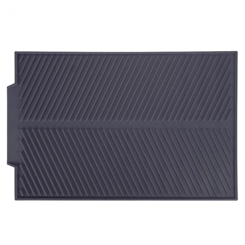 Practical Heat Resistant Kitchen Drying Mat Silicone Table Tray Durable Sink Non Slip Rectangle Dish Drainer Organizer Tableware | Дом и сад