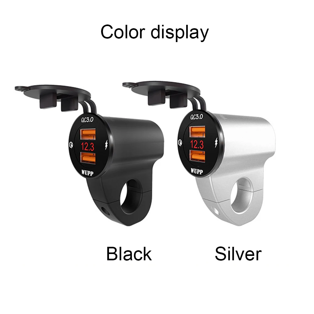 Зарядное устройство для мотоцикла с двумя USB портами и выключателем