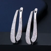 charm vintage hoop earrings women esys0346 cubic zircon iced out bling elegant luxury trendy gift jewelry