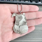 Ошейник из нержавеющей стали с кулоном в виде собаки или кота