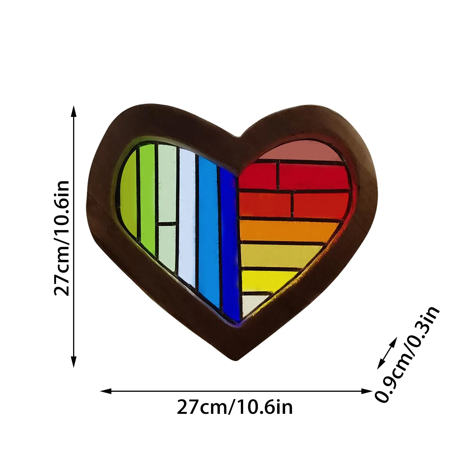 

Wood Painted Love Ornaments Figurines & Miniatures Ornaments Home Pendant Decoration Wooden Colorful Love Pendant For Bedroom