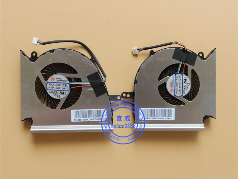 

New CPU GPU Cooler Fan For MSI GE75 GP75 GE63 GP63 GL63 GV63 GE73 GL73 VR Raider 8SF 9SG MS-17E2 PAAD06015SL N414 N417 Radiator