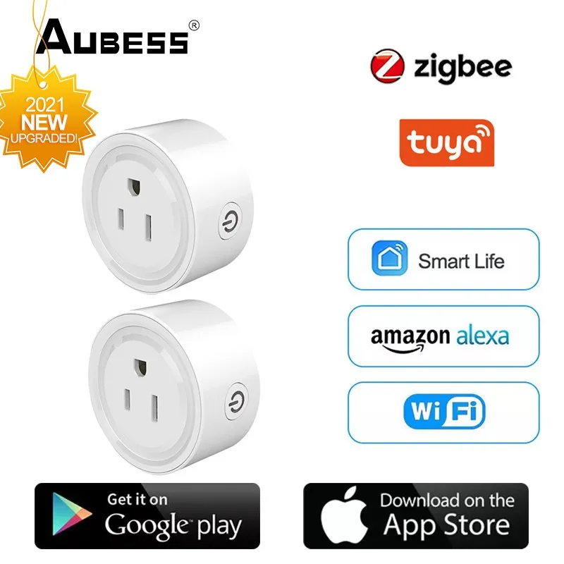 

Tuya Zigbee 3.0 EU Smart Plug Socket 10A Power Monitor Smart Life Alexa Echo Google Home Assistant Automation Remote Voice Timer