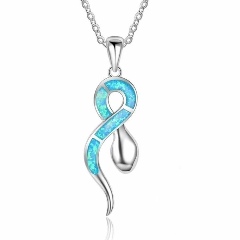 

Snake shaped animal personality creative pendant women's necklace and necklace
