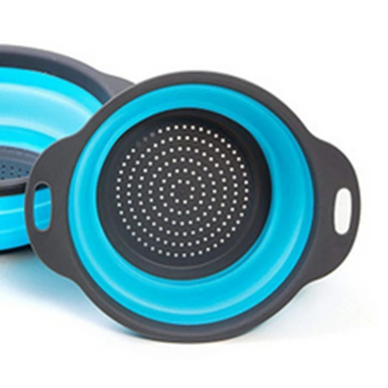 Складной силиконовый дуршлаг кухонный фильтр корзина для фруктов маленькая