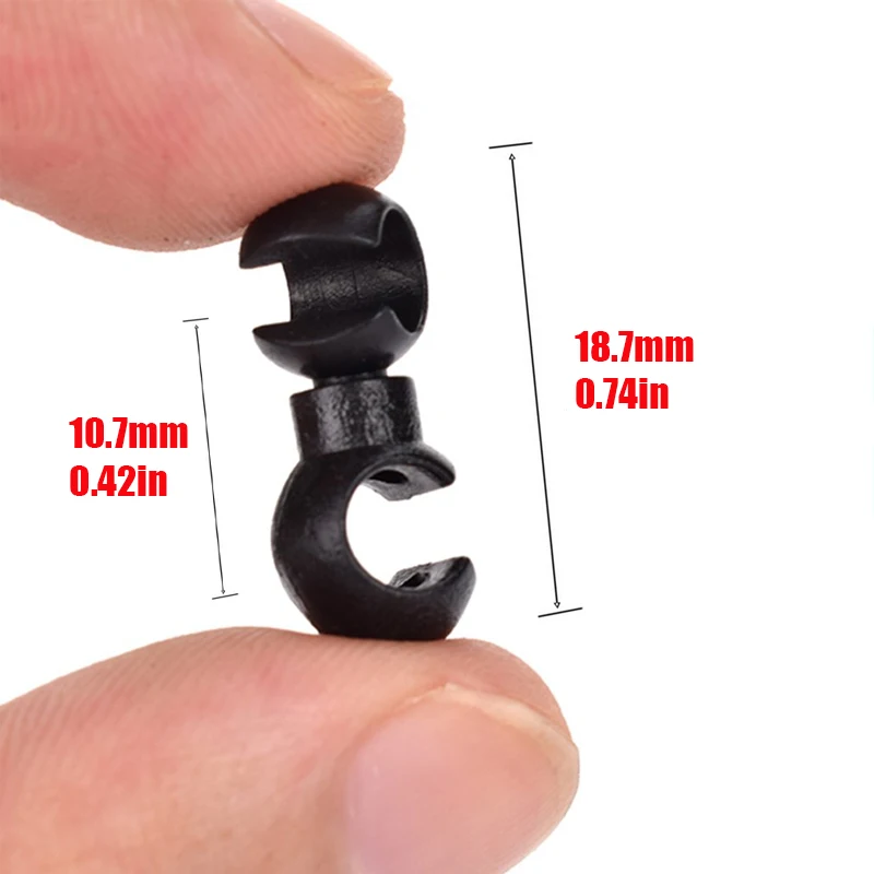 

RISK 10pcs Bicycle MTB Brake Cable S Style Clips Buckle Hose Guide Cross Line Clip Rotating S-Hook Holder Bike Accessories