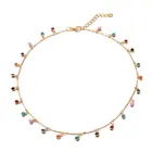 Ожерелье-чокер из нержавеющей стали золотогосеребряного цвета, 1 шт.