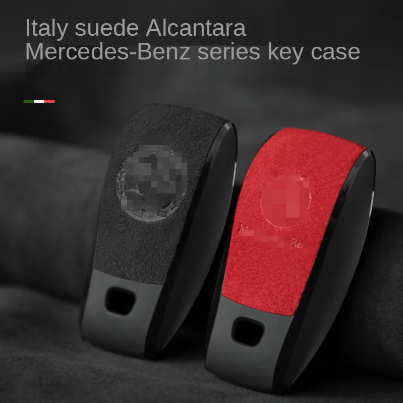 

Alcantara Leather Car Key Cover Case Shell for Mercedes Benz W222 W205 W213 Amg C Gle Glc 2017 E Class 2018 S class Accessories