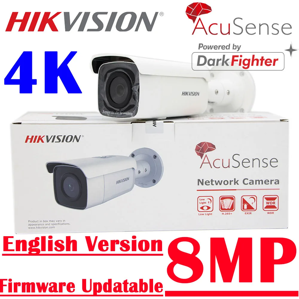 

8Mp POE 4K DS-2CD2T86G2-4I Original hikvision IR AcuSense Fixed IP67 Bullet Network Camera