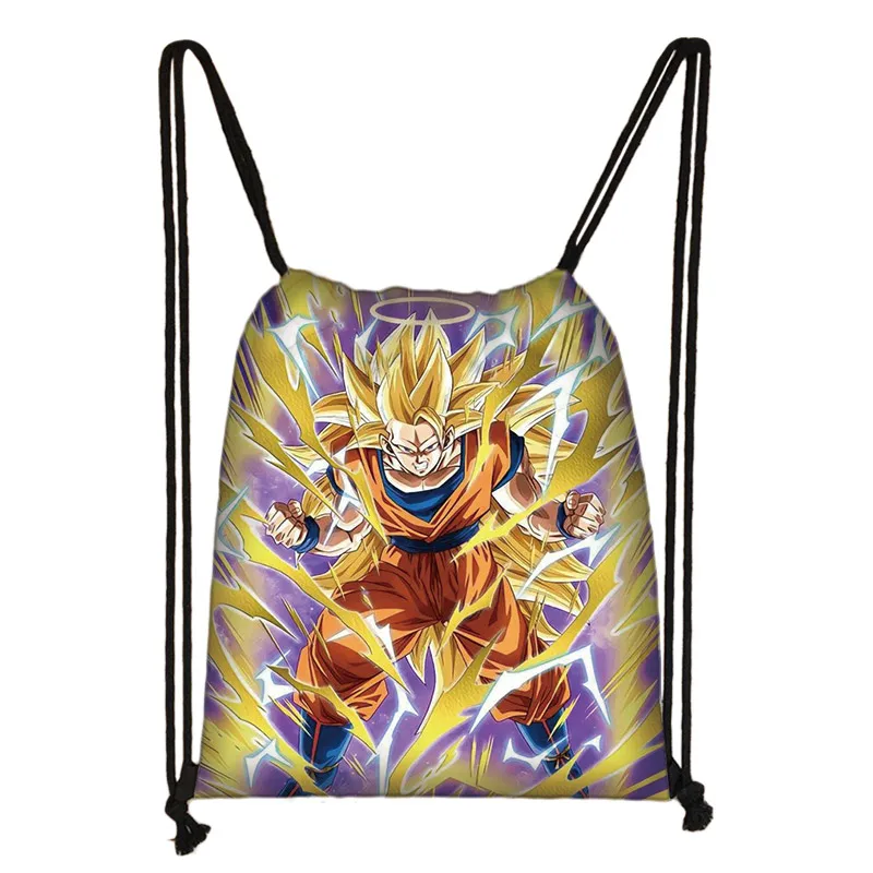 SKD-QLZ4 Аниме dragon ball drawstring сумка Goku Saiyan холщовый рюкзак подростковый рюкзак для мальчиков сумки для хранения - Цвет: SKD-QLZ4