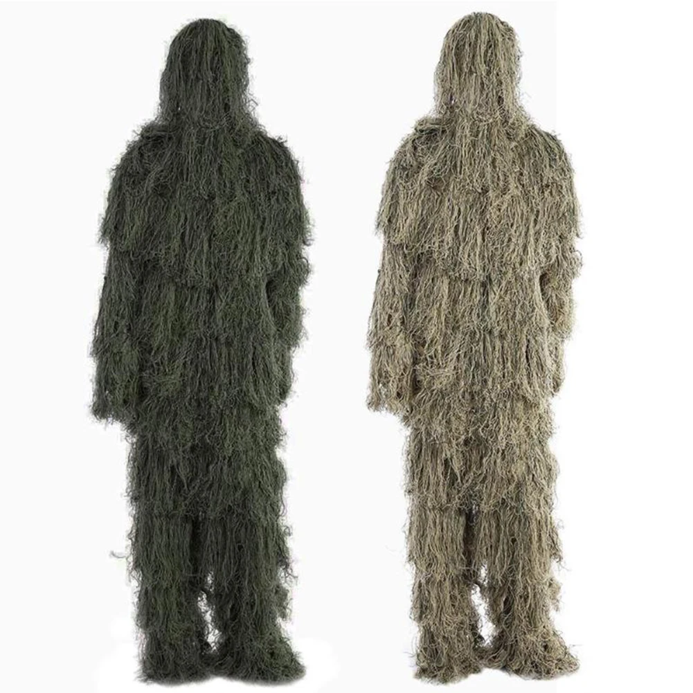 

Ghillie Suit Hunting Woodland 3D Bionic Leaf Disguise Uniform Cs Encrypted Camouflage Suits Set army military tactical new