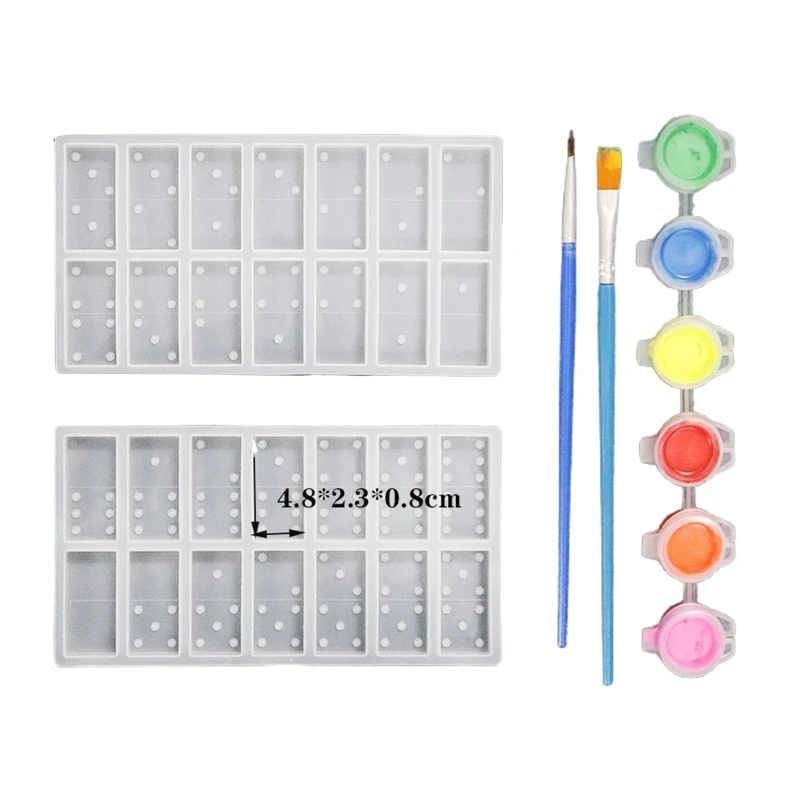 

1 Set Epoxy Resin Game Toy Mold Dominoes Casting Silicone Mould DIY Crafts Polymer Clay Jewelry Making Tools