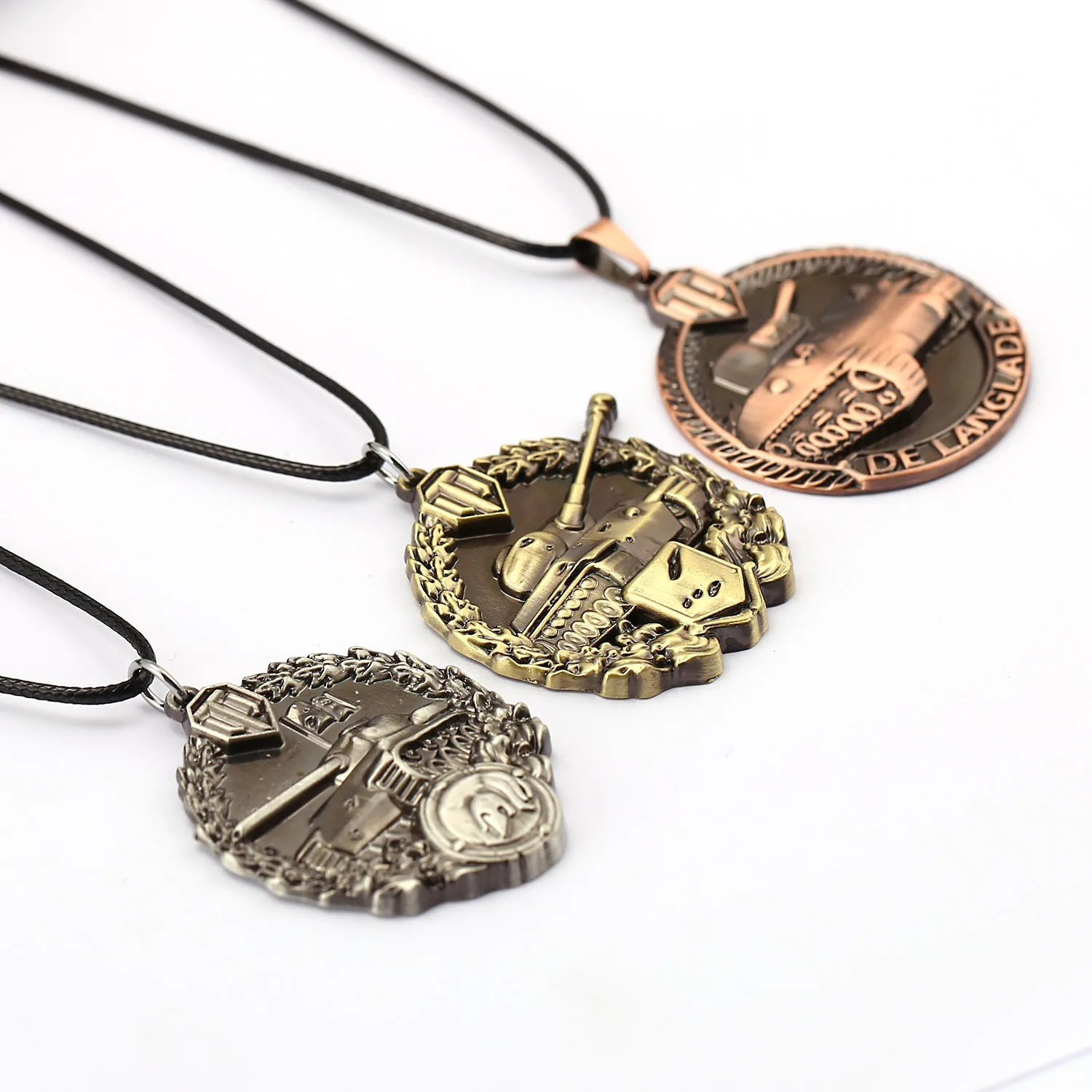 Ожерелье игровой танки с надписью World для косплея круглые подвески подарки