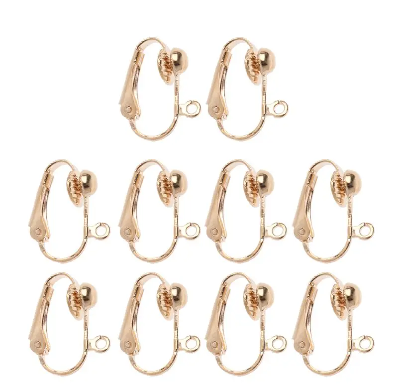 Клипсы-конвертеры для сережек 10 шт с легкой открытой петлей без пирсинг