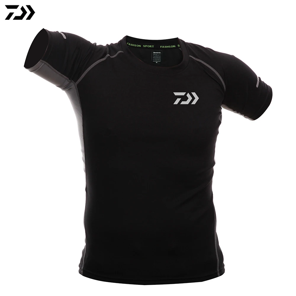 

DAIWA Shirt Patchwork Fishing T-shirt Fishing Clothing Men Breathable Quick-Drying Fishing Shirt Short Sleeve Fishing Clothes
