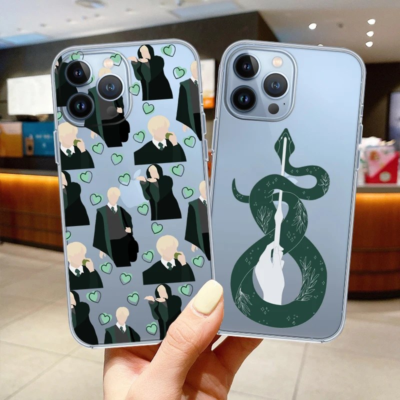 

Transparent soft tpu Phone Case For iPhone 13 11 12 Pro XS Max X XR 6 6S 7 8 Plus SE 2020 13 Pro 13 Mini Cute Draco Malfoy Cover