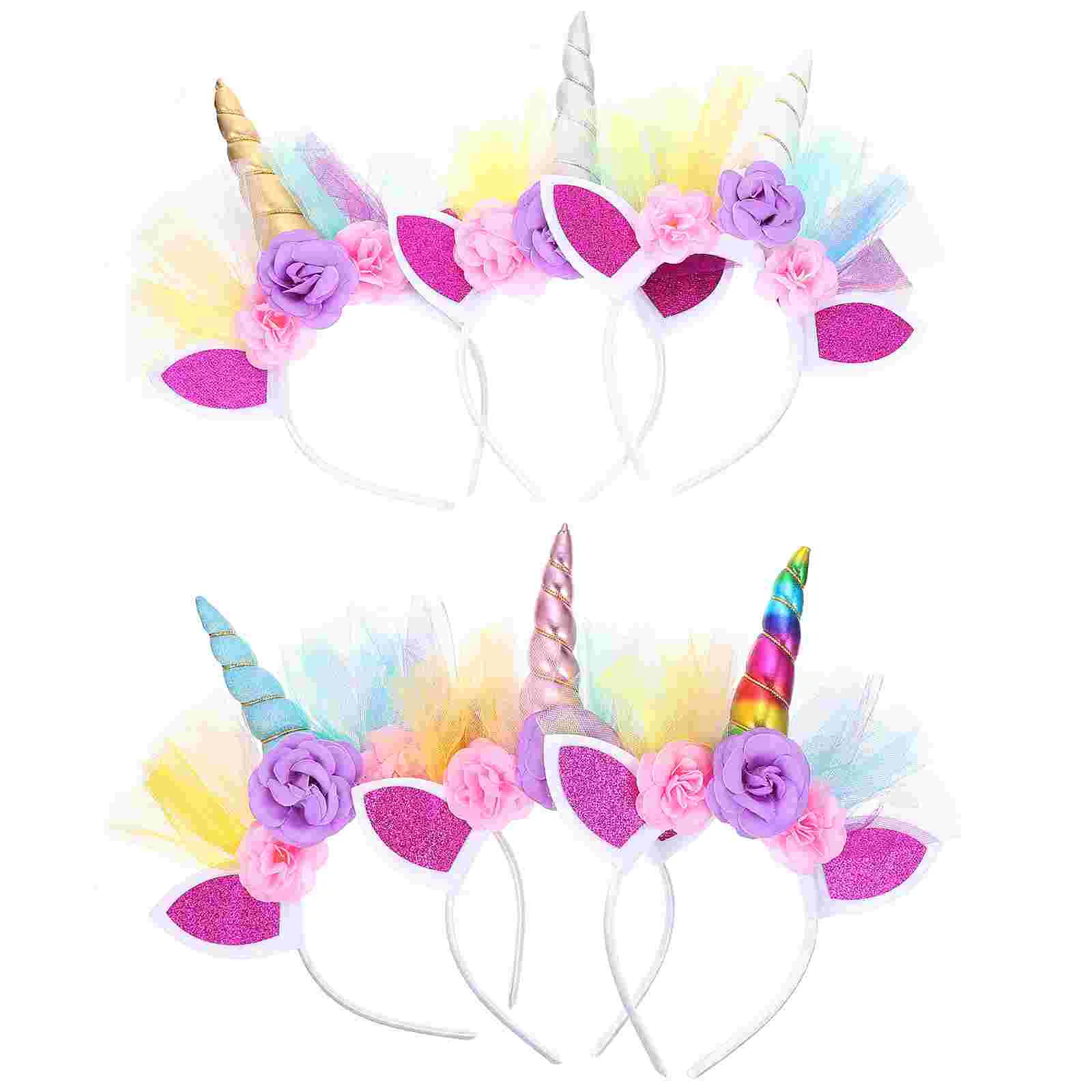 

6Pcs Lovely Cartoon Headbands Children Party Holiday Decorative Headbands
