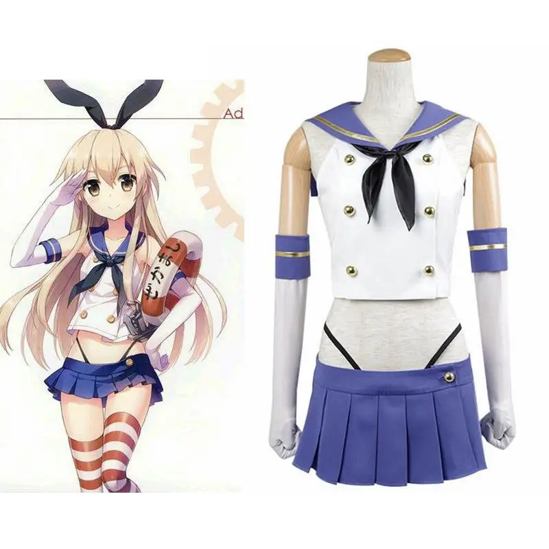 High-Q унисекс аниме Cos Kantai Collection Warship для девочек шимаказ Единорог хлопковая