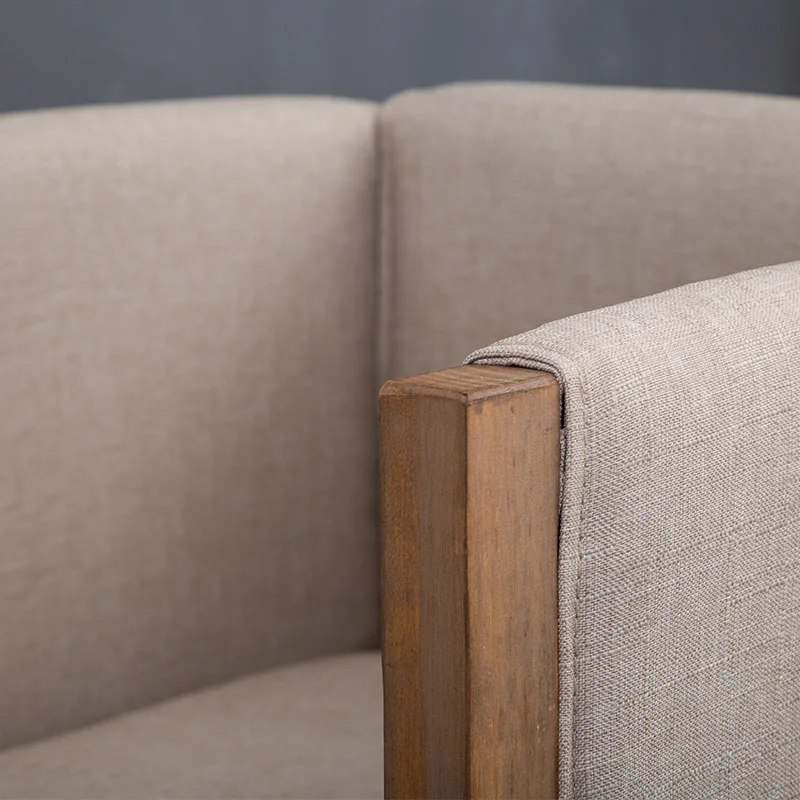 Тканевый художественный диван обнаружен простой и маленький одинарный двойной