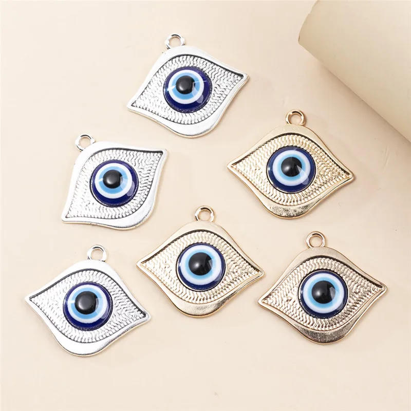 

10 шт./лот Смешанные Подвески из сплава золотого и серебряного цвета с кристаллами в виде глаз, подвеска «сделай сам», браслет, ожерелье, фурн...