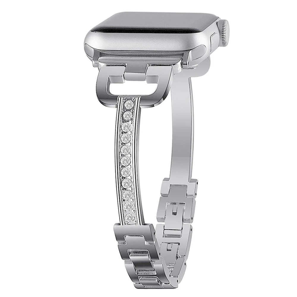

Женский ювелирный ремень для apple watch Series 5 4 3 40 мм 44 мм 38 мм 42 мм correa для iwatch band браслет металлический браслет