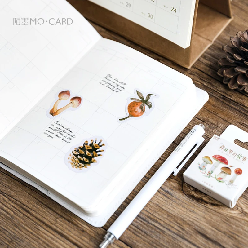 46pcs/set Forest Squirrel pinecone Stickers Kawaii Planner Decoration Scrapbooking Sticky School Supplies | Дом и сад