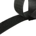 Черная клейкая лента для крючков и петель, 2 м 16-40 мм, клейкая лента, бархатная нейлоновая волшебная лента для рукоделия, рулон для пришивания на ленте