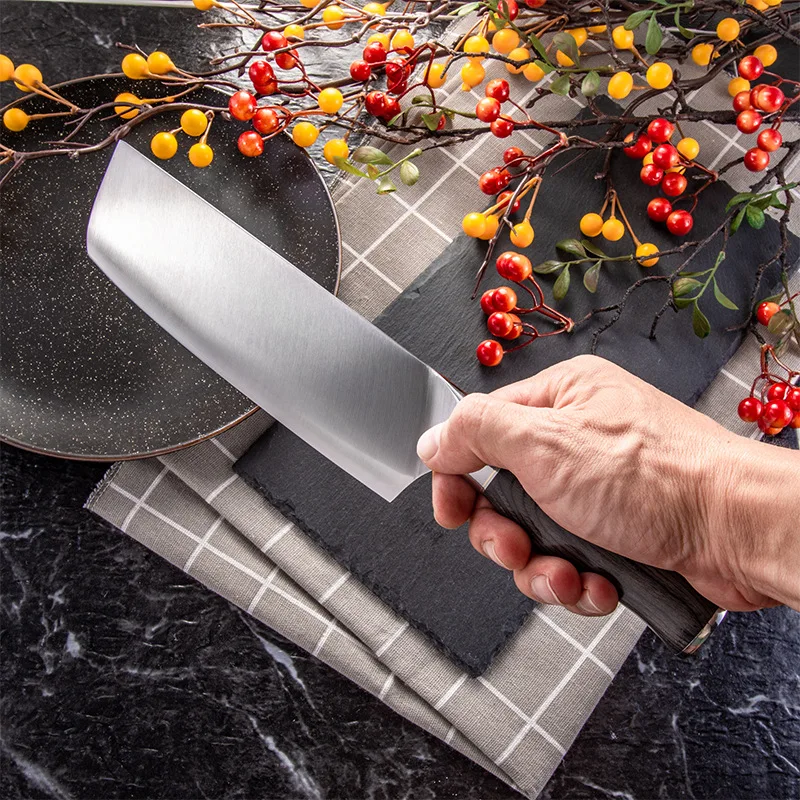 Кухонные ножи накири из нержавеющей стали китайский нож для резки мяса овощей