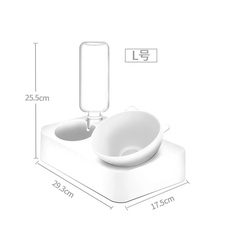 

Pet Bowl Automatic Cat Water Dispenser 15 Degrees Tilted Dog Bowls Neck Protection Feeder For Dogs Cats Feeding Pets Supplies