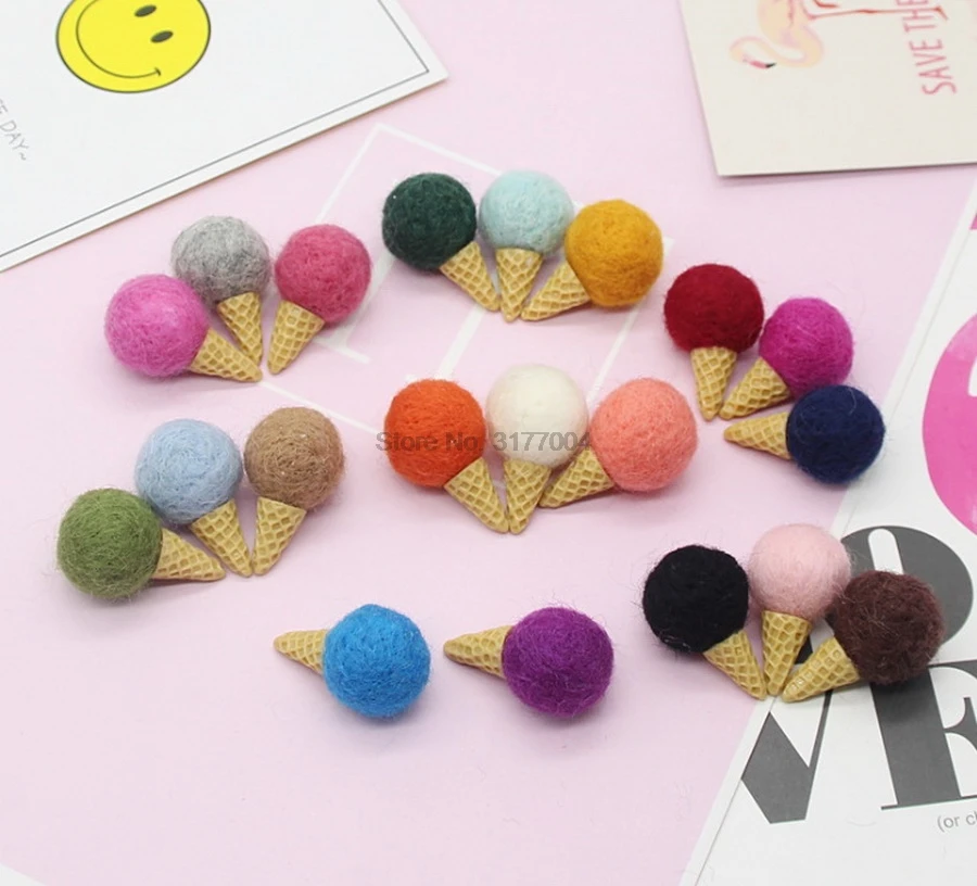 DHL 200 шт войлочный вязаный мороженое Младенческая игрушка ручной работы