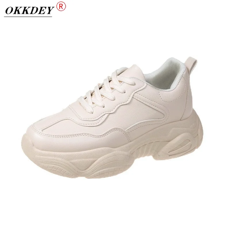 

Daddy Shoes Female Summer White Lace-up Sneakers Breathable 2021 New Ins Tide Super Fire Spring and Autumn Casual Shoes