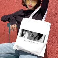 aot levi attack on titan anime shopper bags tote bag shingeki no kyojin shopping bag shoulder bag canvas handbag female hand bag
