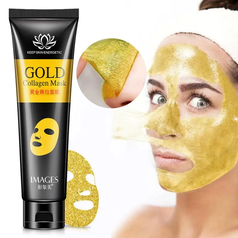 

Gold Collagen Peel Off Mask Face Tear Off Whitening Lifting Firming Skin Wrinkle Anti Aging Facial Mask Black Head Care TSLM1