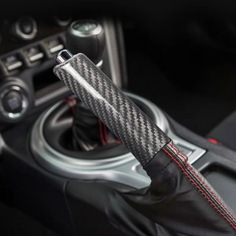 

Carbon Fiber Car Replace Handbrake Grip Car Hand Brake Cover Handle Interior Trim for Subaru BRZ Toyota 86
