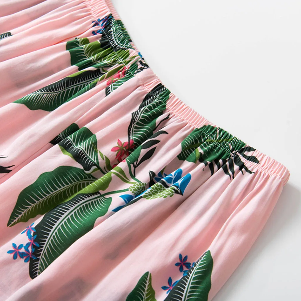 

Printed Pajama Set Women Summer Casual Sleeveless Spaghetti Strap Sleepwear Cute Nightwear For Girls Homewear