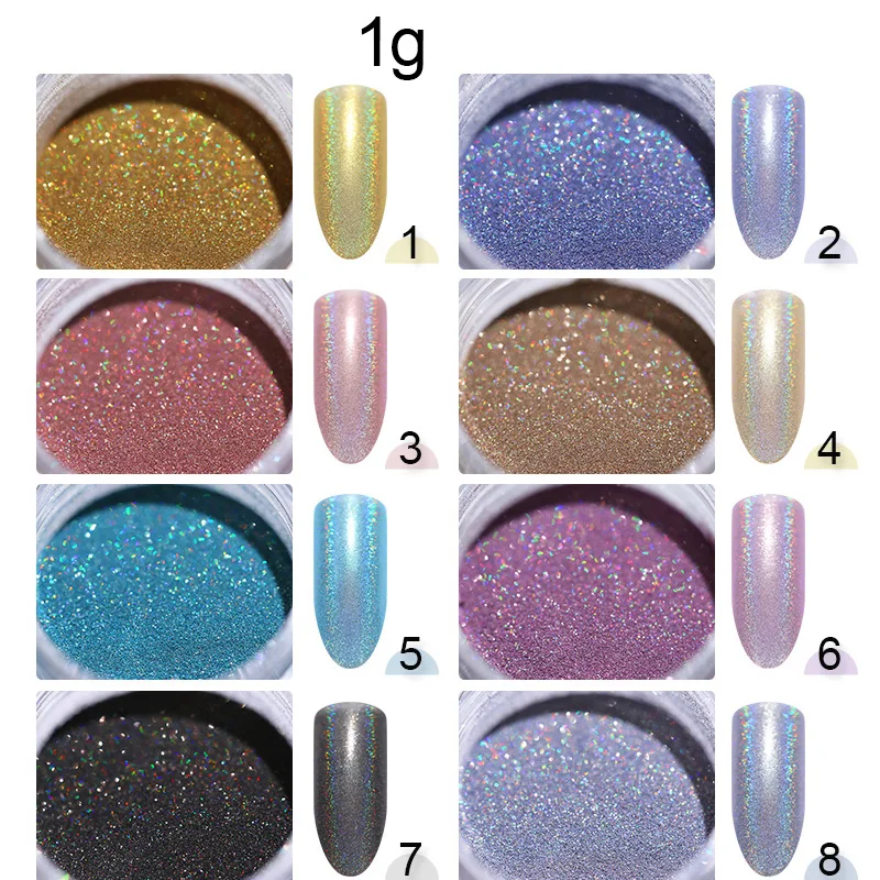 Хамелеоновый блеск для ногтей пыль зеркальный эффект дизайн павлин хромовый