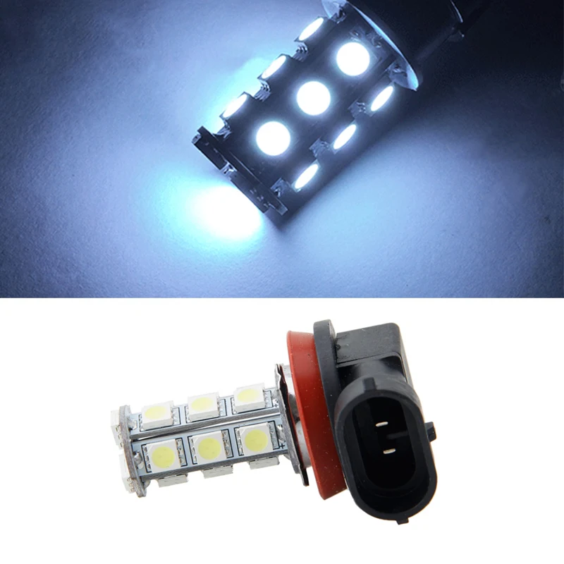 2021 Новый 1x H11 5050 18LED 7000K дневные ходовые огни 12V Белый RV Кемпер головной светильник
